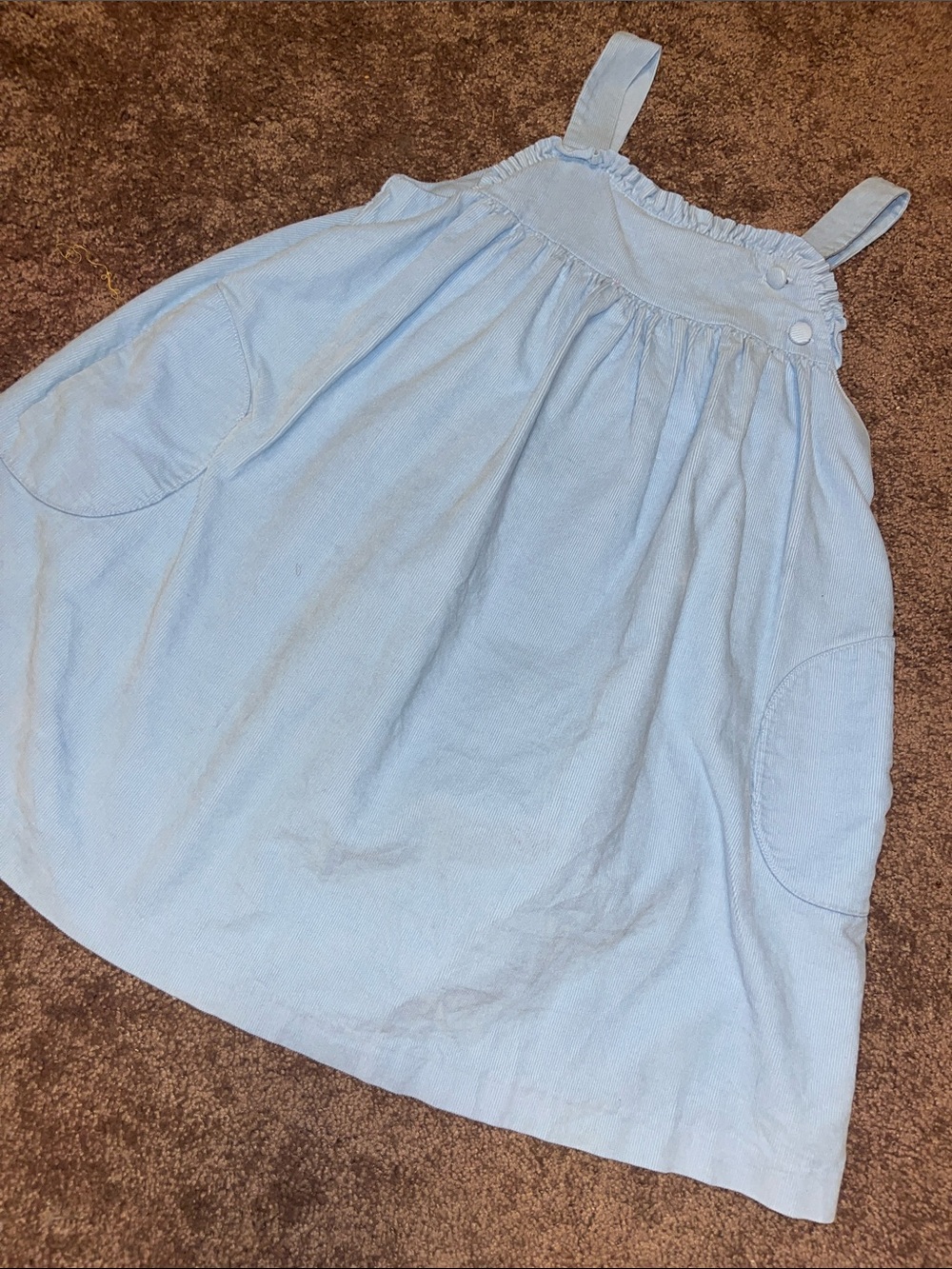 Light Blue Girls' Corduroy with Pockets